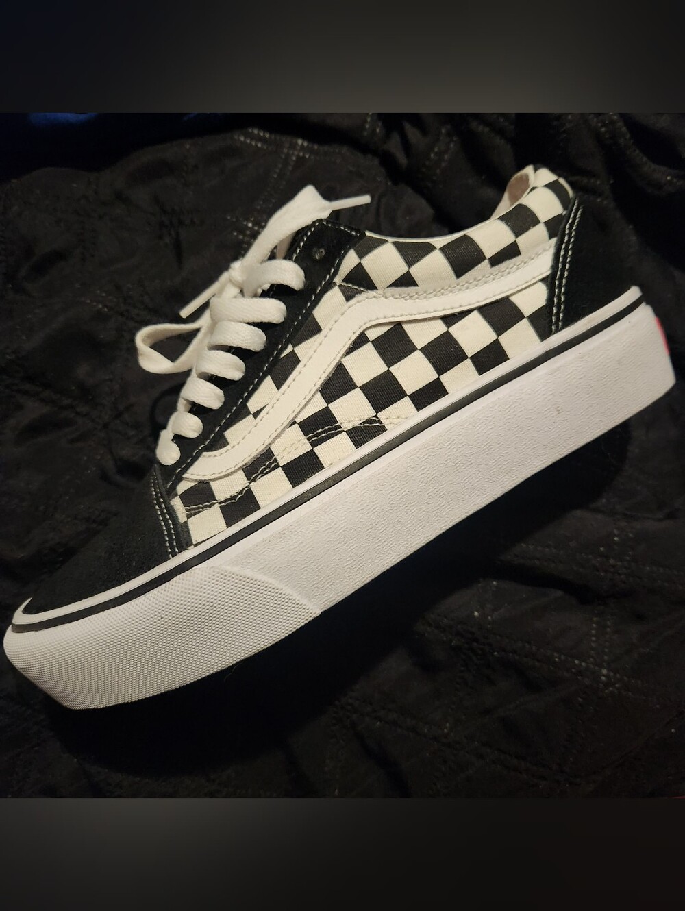 Vans Old Skool Platform | Black & White Checkerboard Sneakers | Women Sz 8